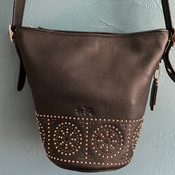 COACH Mini Studs Leather Duffle Shoulder Bag- SOLD - Picture 4 of 10